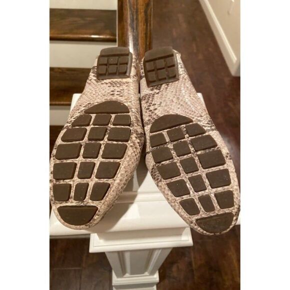 Marc Joseph Cypress Hill Beige Snakeskin Driving Loafers/Moccasins, size - Picture 5 of 6
